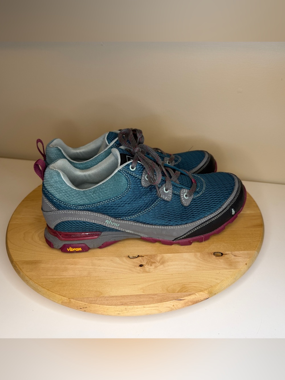 Ahnu Women's Teal and Magenta Trail Sneakers